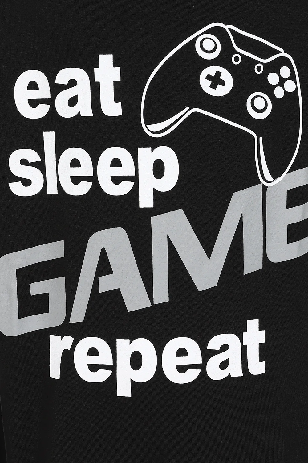 Boys Eat Sleep Game Repeat Black Long Pyjamas - Image 3