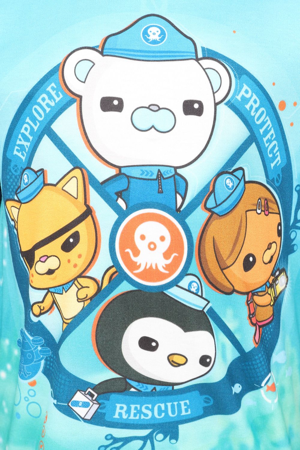 Boys Octonauts Explore Rescue Protect Pyjamas Blue Long PJs - Image 4