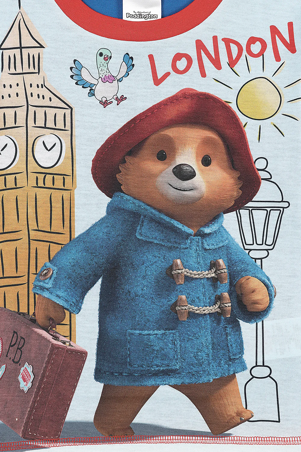 Boys Paddington Bear London Pyjamas Blue Short PJs - Image 3