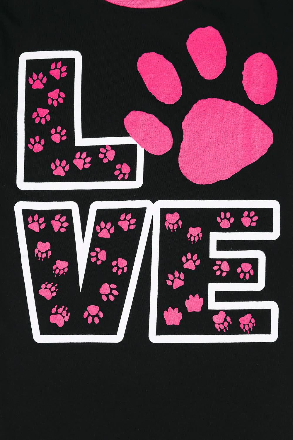 Cute Girl's Love Animal Paw Print Pyjamas - Image 5