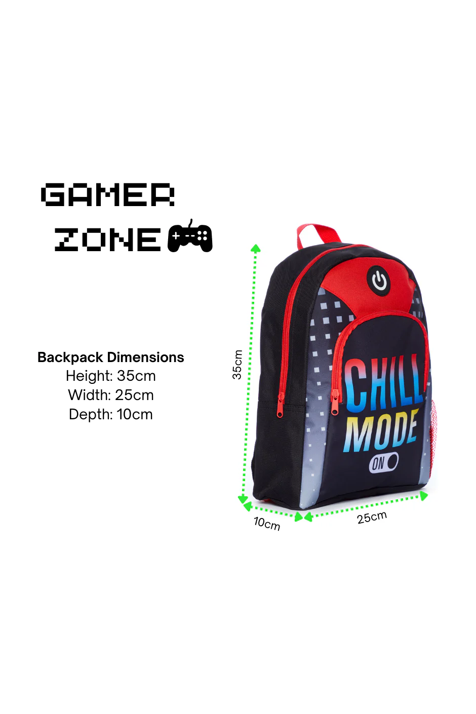 Kids Chill Mode On Gaming Gamer Backpack - Image 7