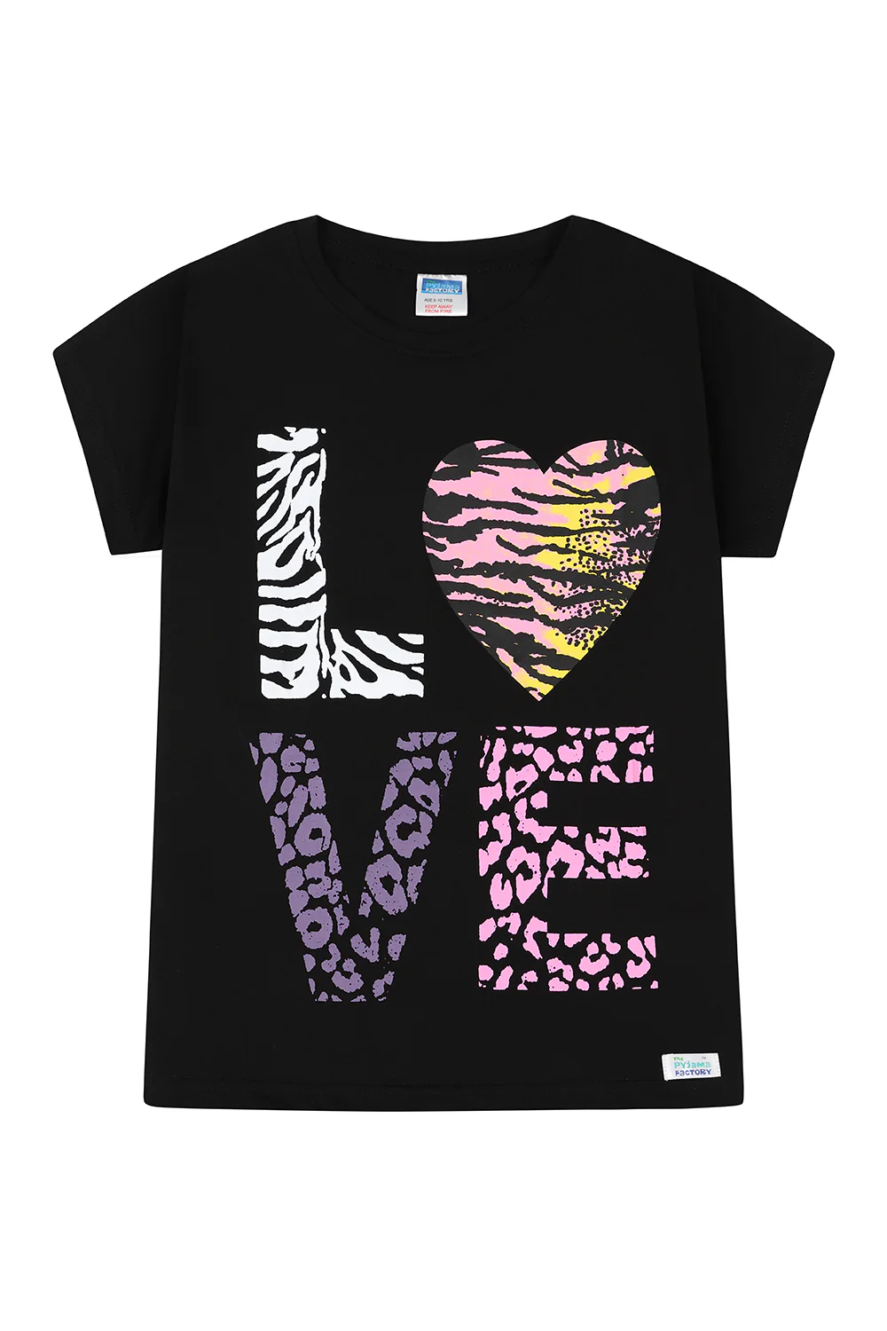 Girls Love Animal Print Pyjamas Long PJs - Image 3