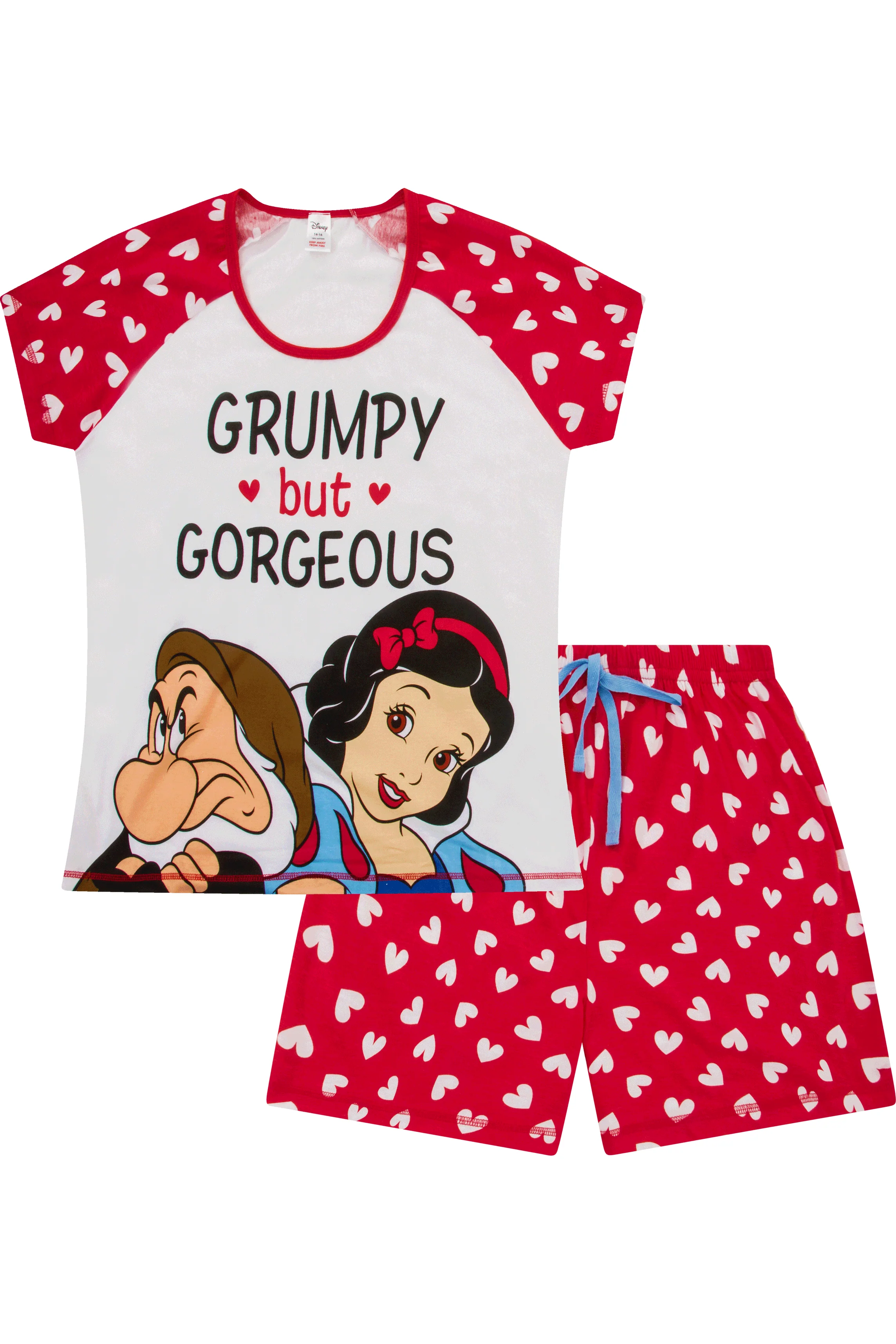 Women's Snow White 'Grumpy But Gorgeous' Short Pyjamas - Image 3