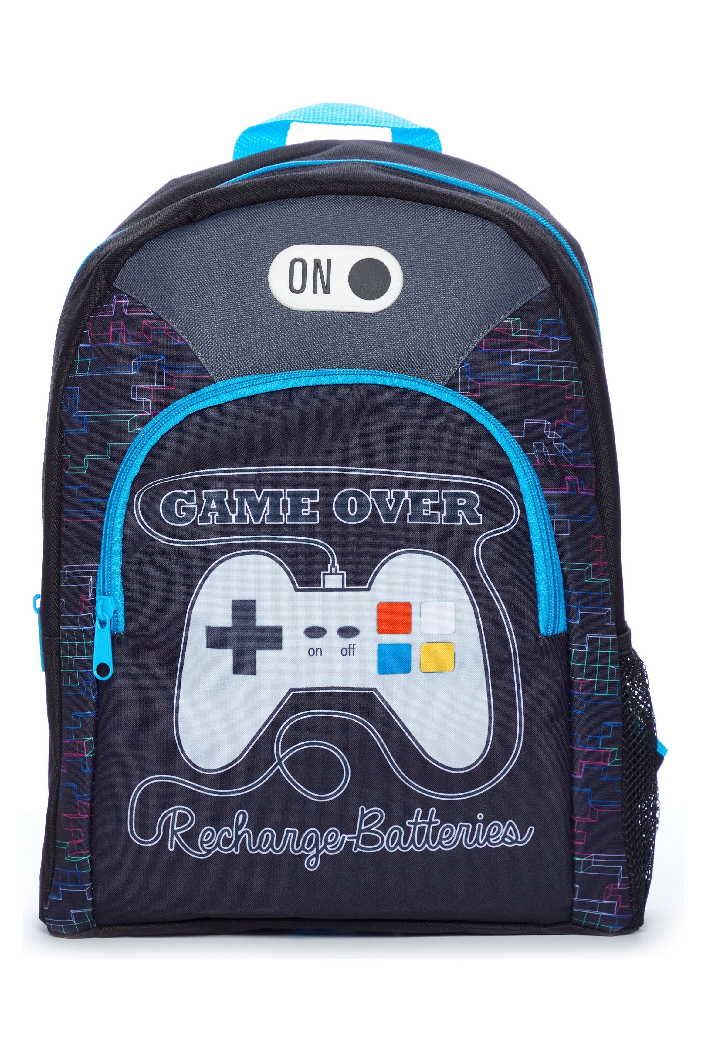 Kids Game Over Recharge Batteries Gamer Backpack - Image 3