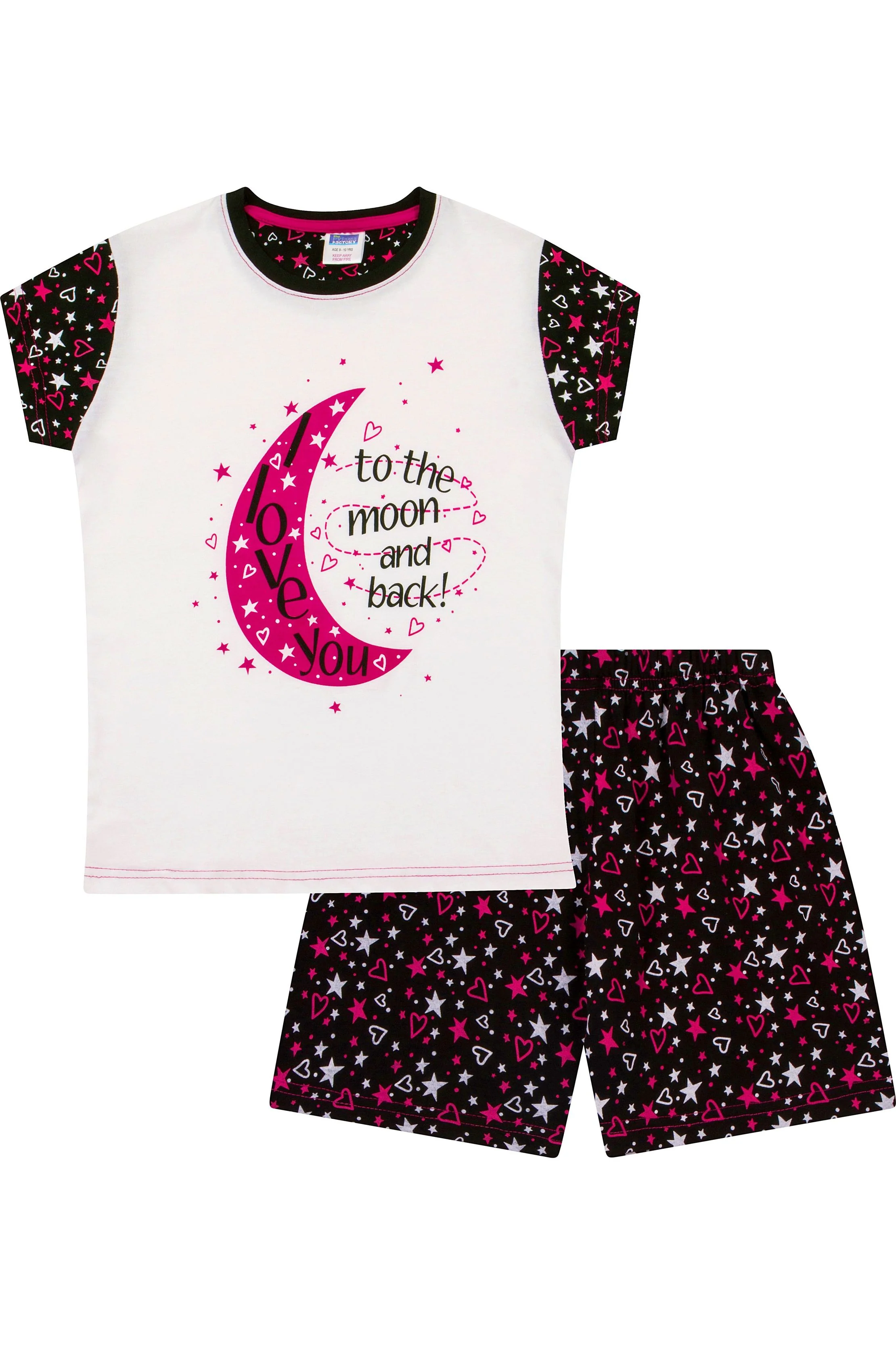 Girls 'I Love You to The Moon Back' Short Pyjamas - Image 3