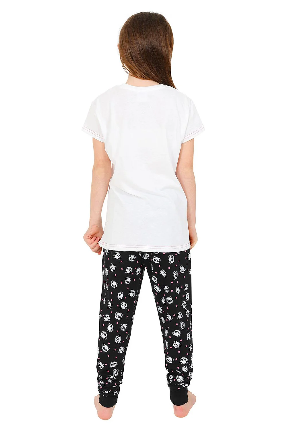 Girls Panda 'Barely Awake' Long Pyjamas - Image 7