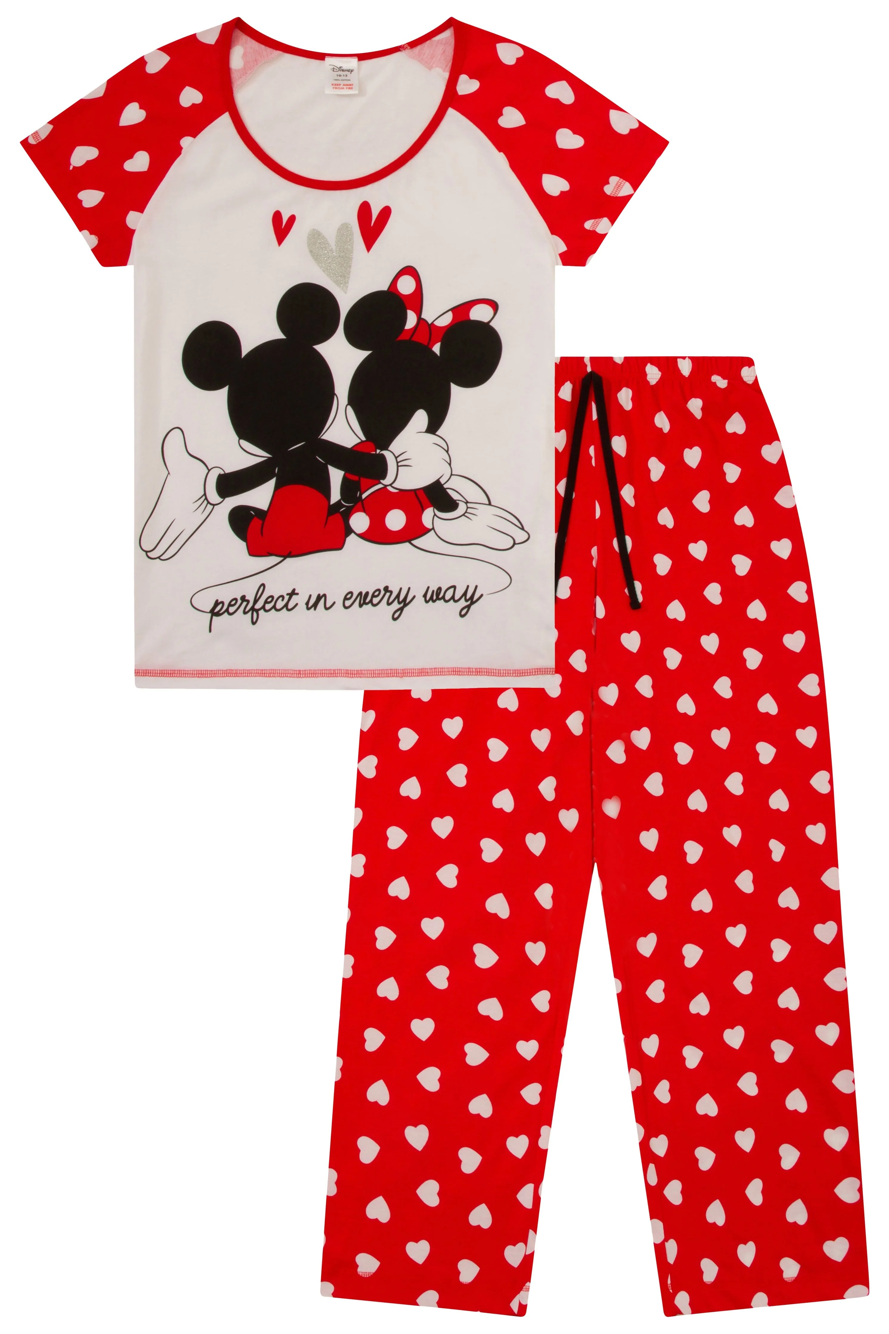 Women's Minnie and Mickey Heart Long Pyjamas - Image 3