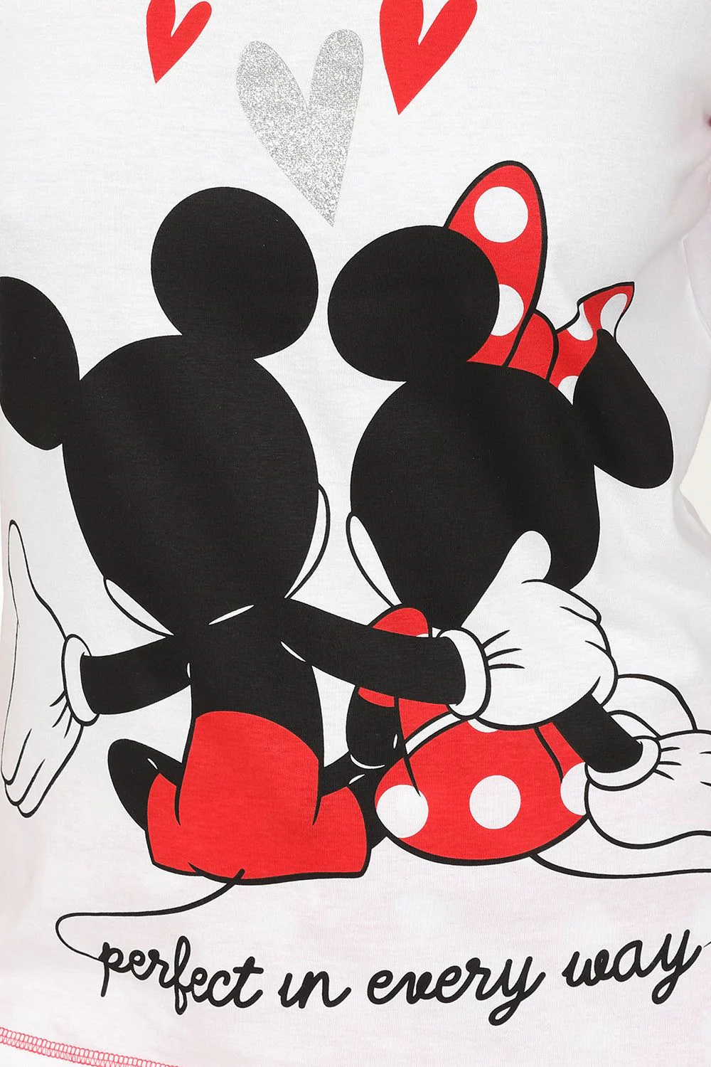 Women's Minnie and Mickey Heart Long Pyjamas - Image 4