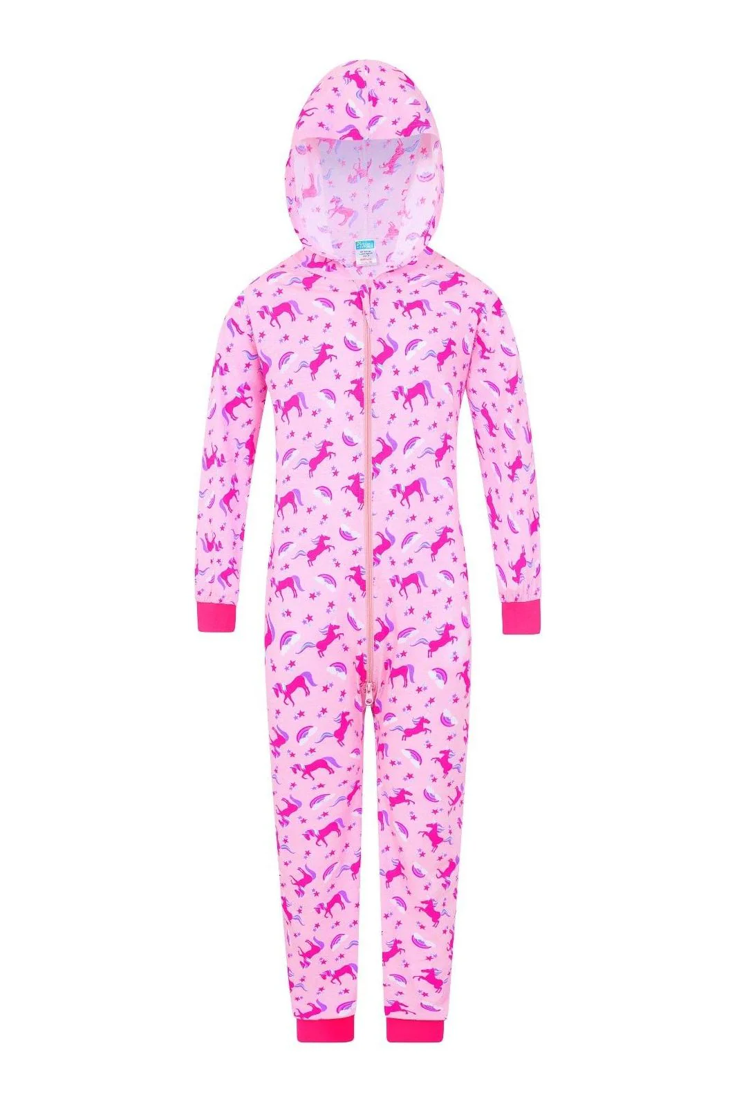 Girls Pink Unicorn Sleepsuit - Image 3