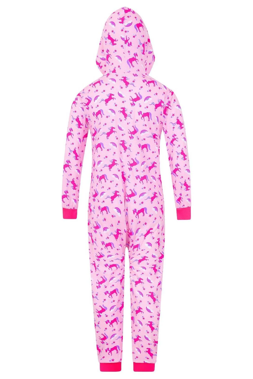 Girls Pink Unicorn Sleepsuit - Image 5