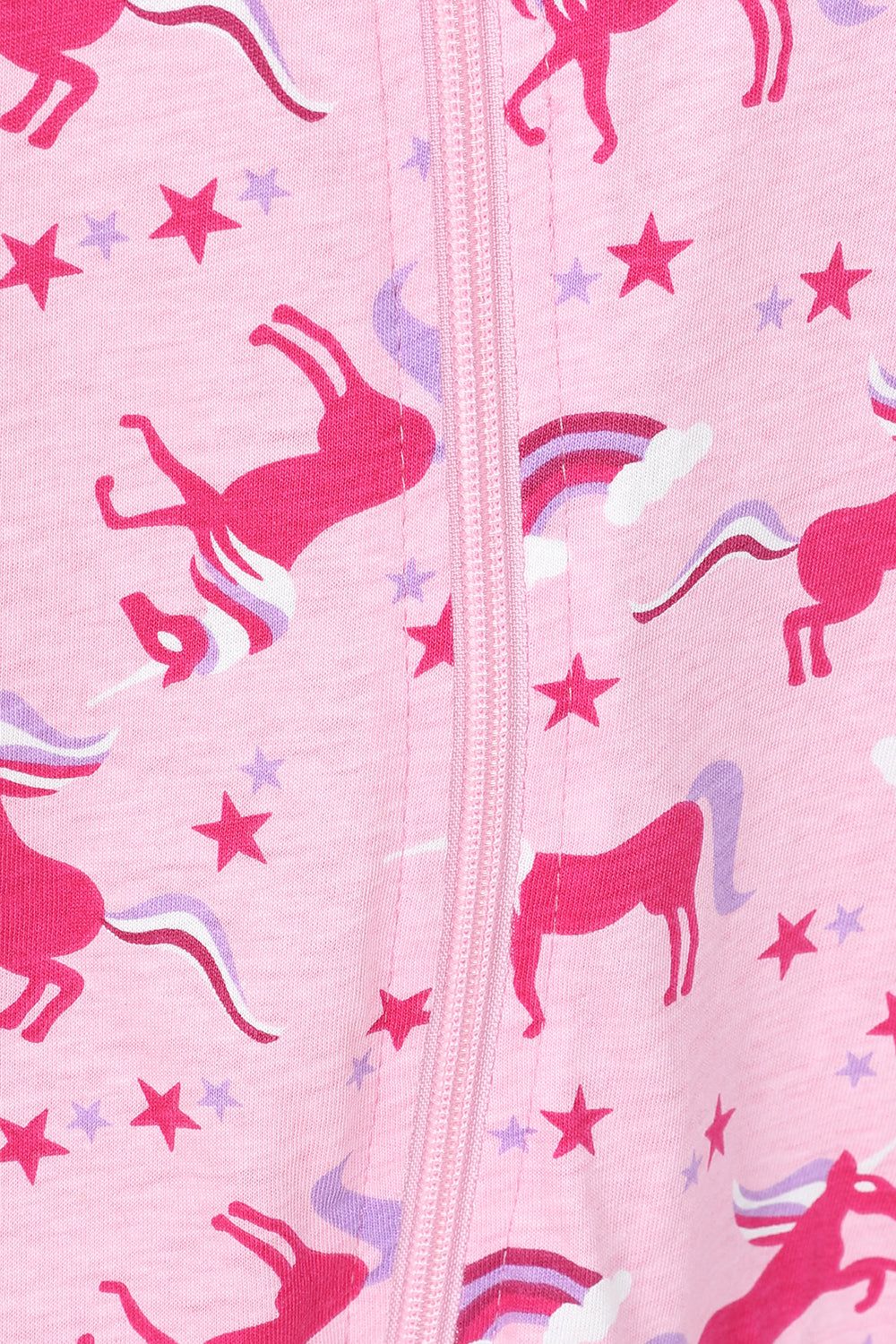 Girls Pink Unicorn Sleepsuit - Image 6