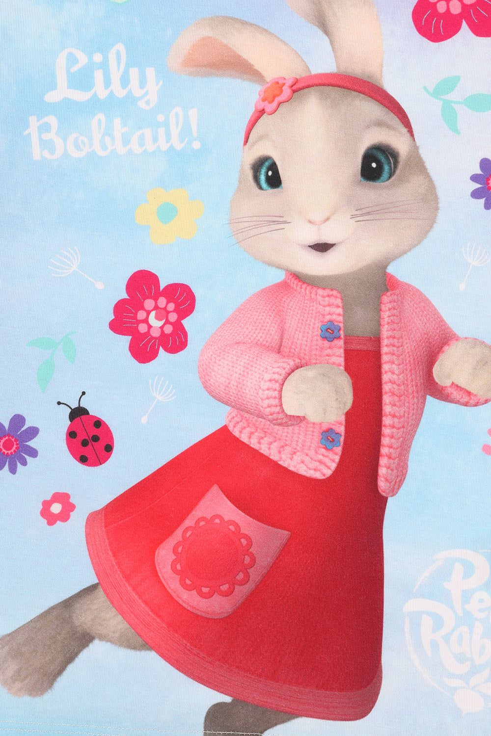 Girls Peter Rabbit Lily Bobtail Pyjamas Pink Long PJs - Image 3