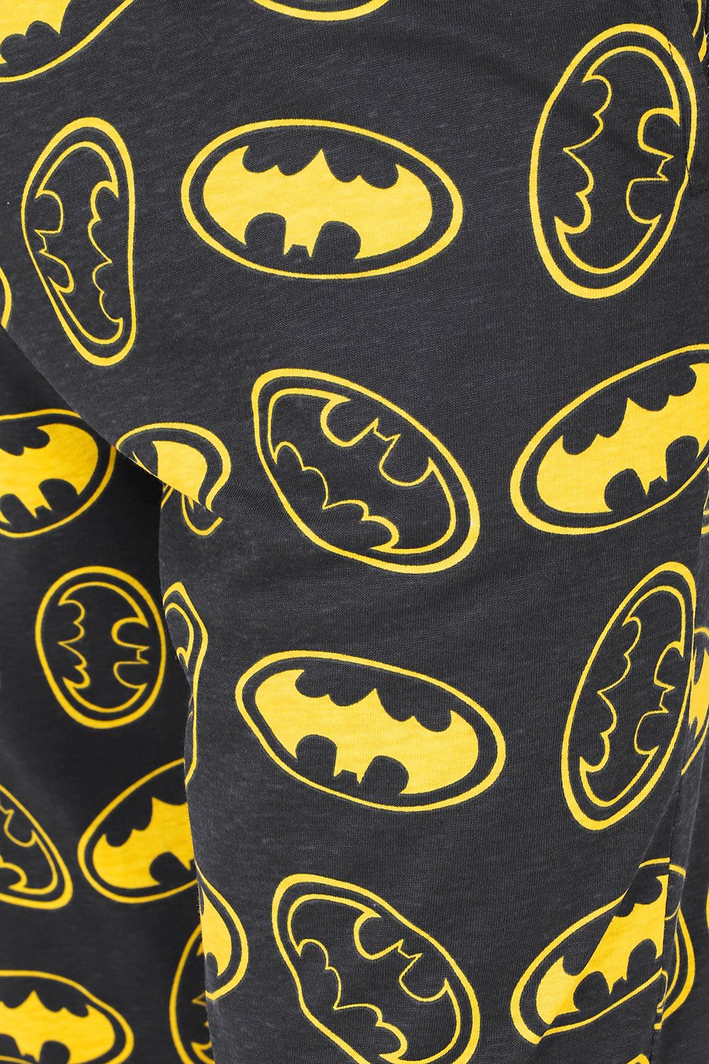 Mens Batman Logo Long Black Pyjamas - Image 4